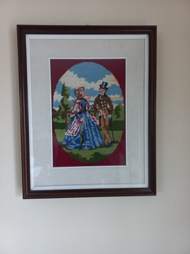 Quadro vintage ricamato - , a