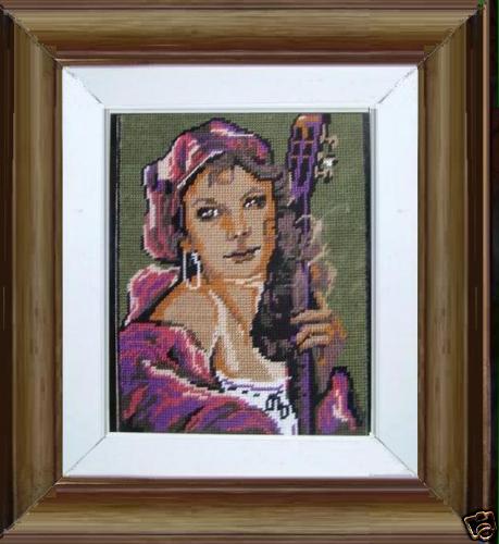 Quadro punto croce ragazza con - croce,