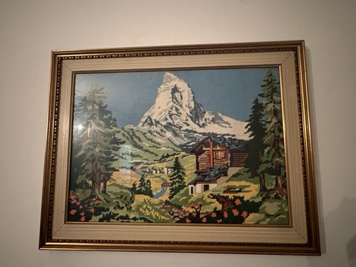 Quadro ricamo punto - , croce