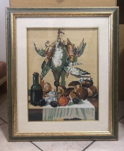Quadro ricamato mano punto - a,