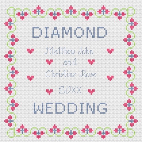 Punto croce matrimonio - punto,