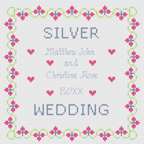 Punto croce matrimonio - punto,