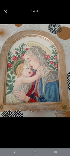 Quadro ricamo punto - , croce