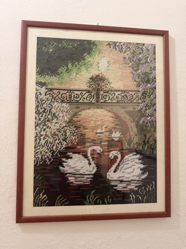 Quadro ricamo punto - , con