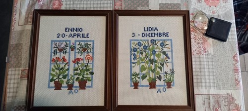 Quadri ricamati mano punto - quadri,
